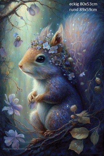 Pixelfee Diamond Painting Morgana #23 Eichhörnchen von Morgana.fantasy.ai