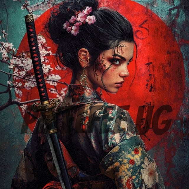 Pixelfee Diamond Painting Asian Girl von Sandrietta_ai