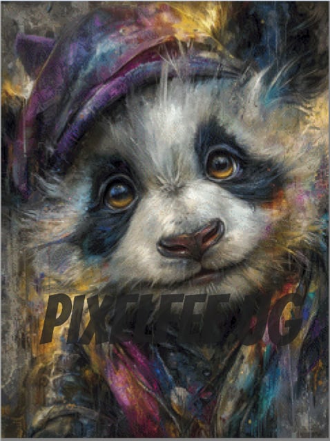 Pixelfee Diamond Painting streetart Panda #1 von Kreativköter