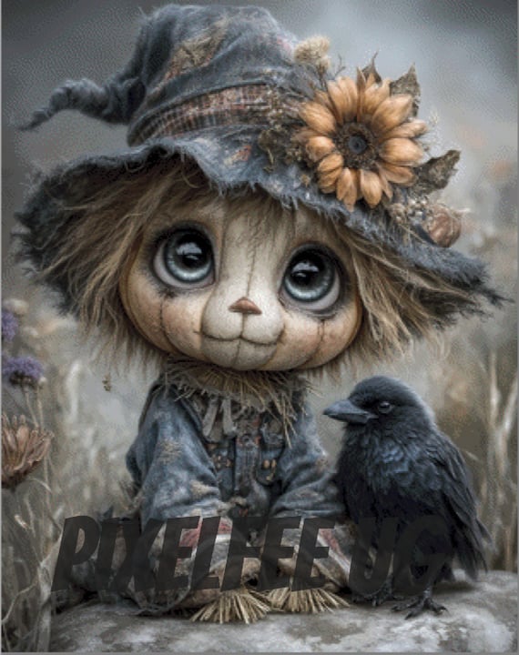 Pixelfee Diamond Painting Kleine Vogelscheuche von Lexxa