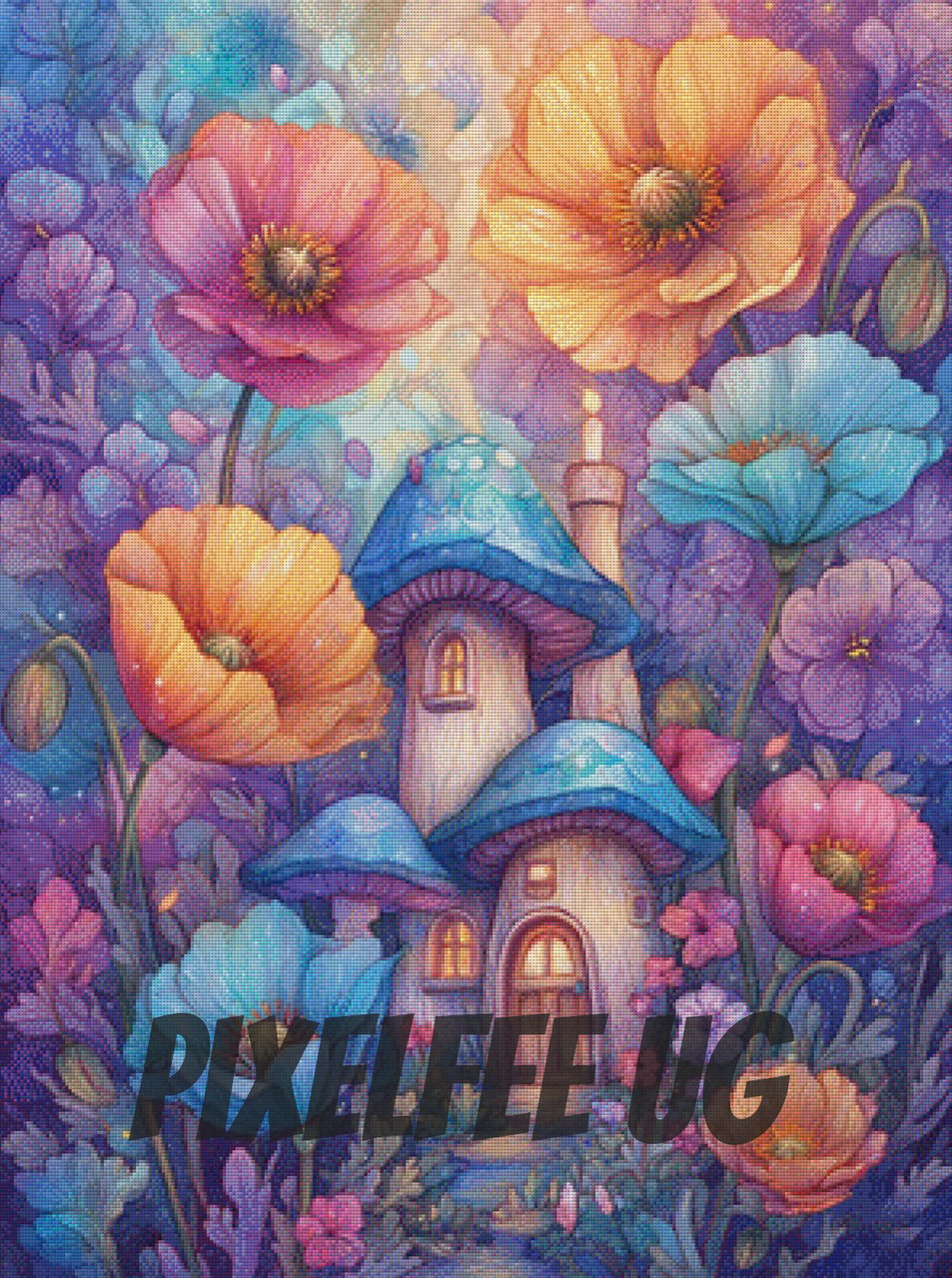 Pixelfee Diamond Painting Im Reich der Pilzfeen von Sandrietta_ai