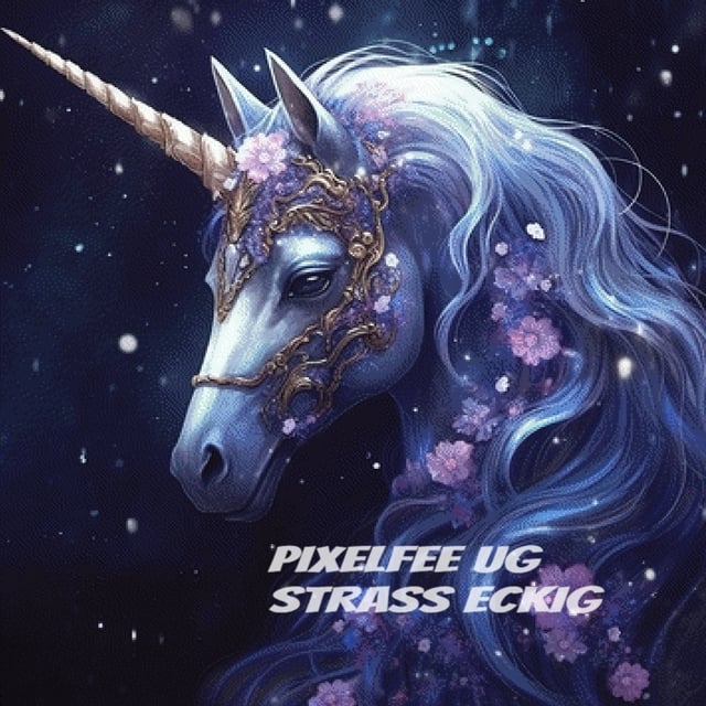 Pixelfee Diamond Painting Purple Unicorn von Sandrietta_ai