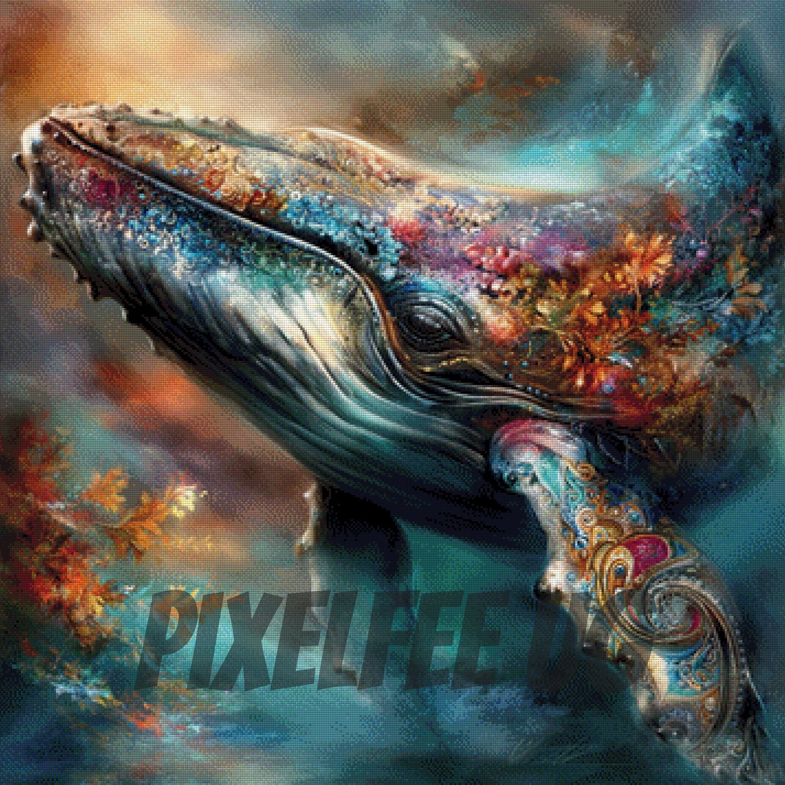 Pixelfee Diamond Painting Whale von Kreativköter