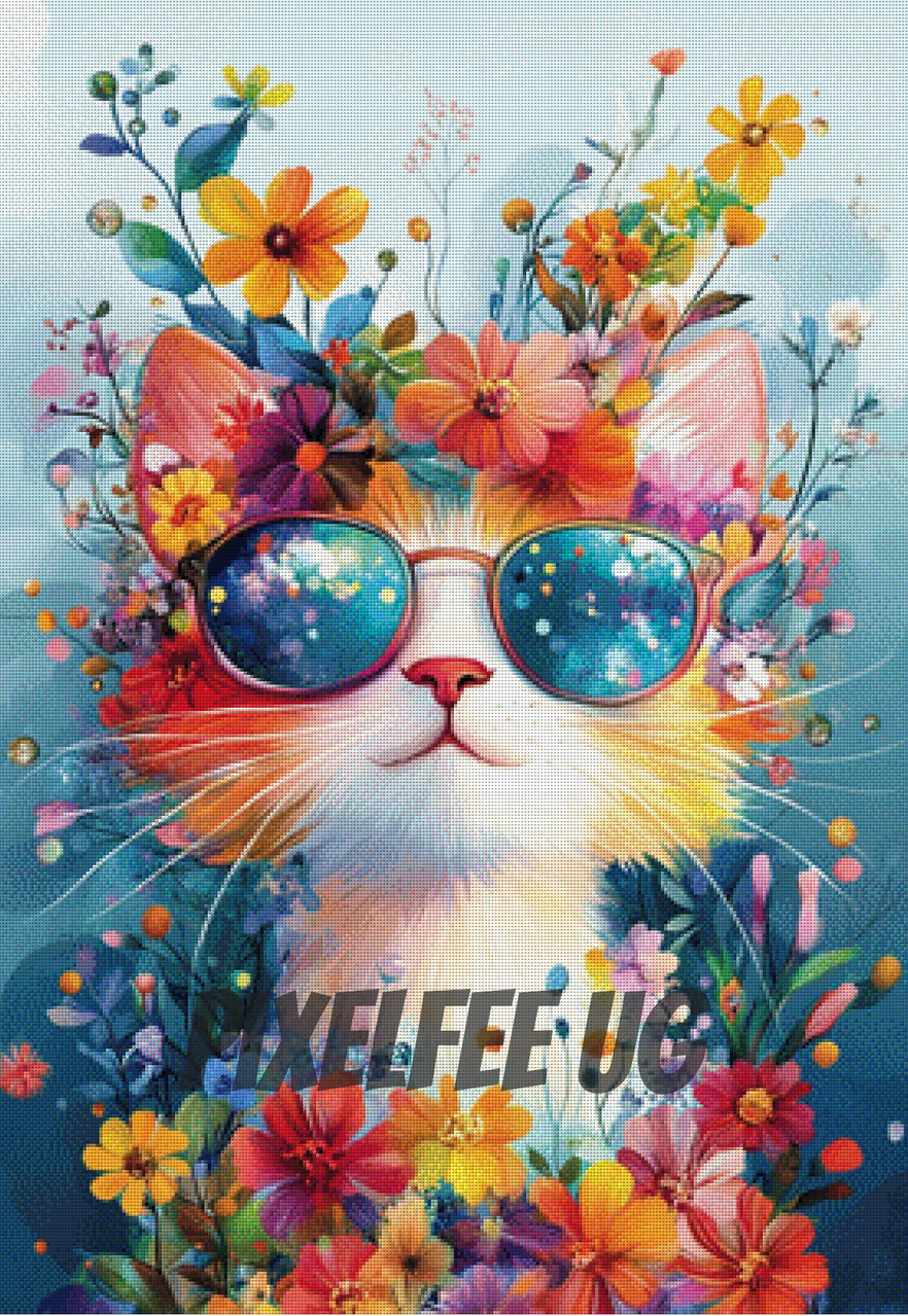 Pixelfee Diamond Painting Cool in Bloom von nadaya_illustration_jp