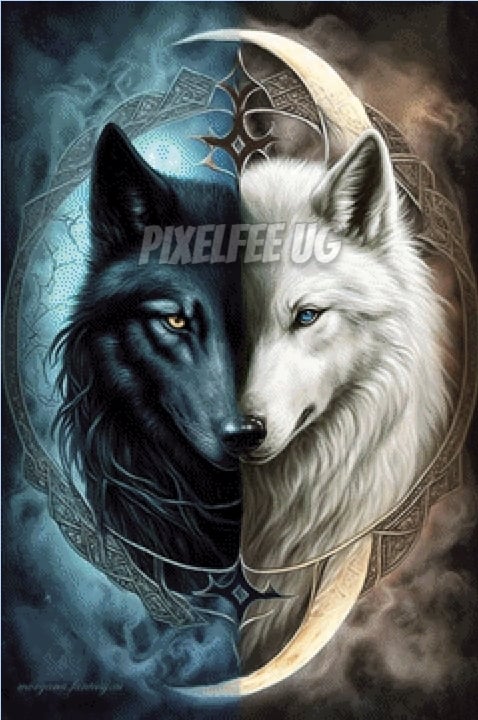 Pixelfee Diamond Painting Morgana #52 Black&White von Morgana.fantasy.ai