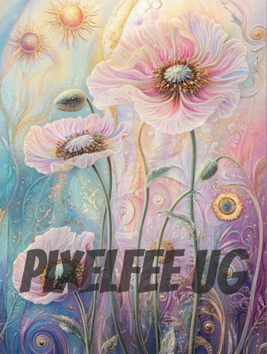 Pixelfee Diamond Painting Pastell Flowers von Sandrietta_ai