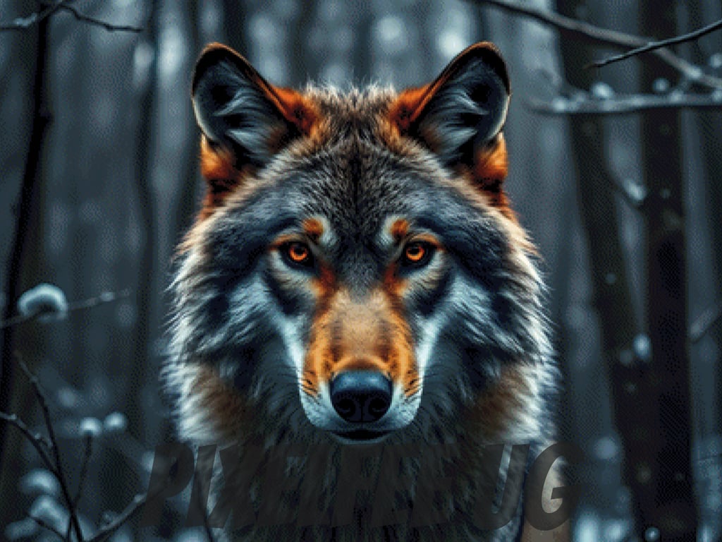Pixelfee Diamond Painting Browneyed Wolf von Pears