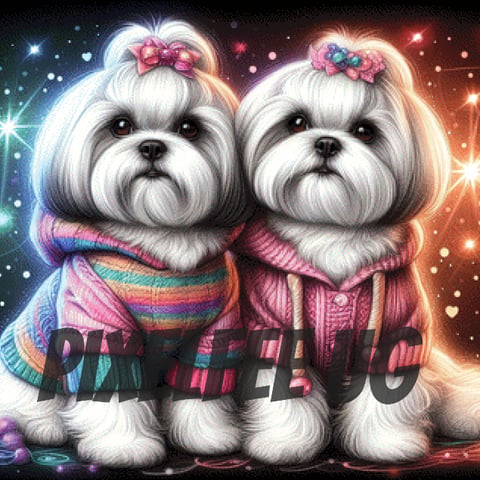 Pixelfee Diamond Painting Die Geschwister Wuff von Pears