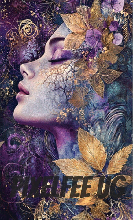 Pixelfee Diamond Painting Leaf Face #9 von Sandrietta_ai