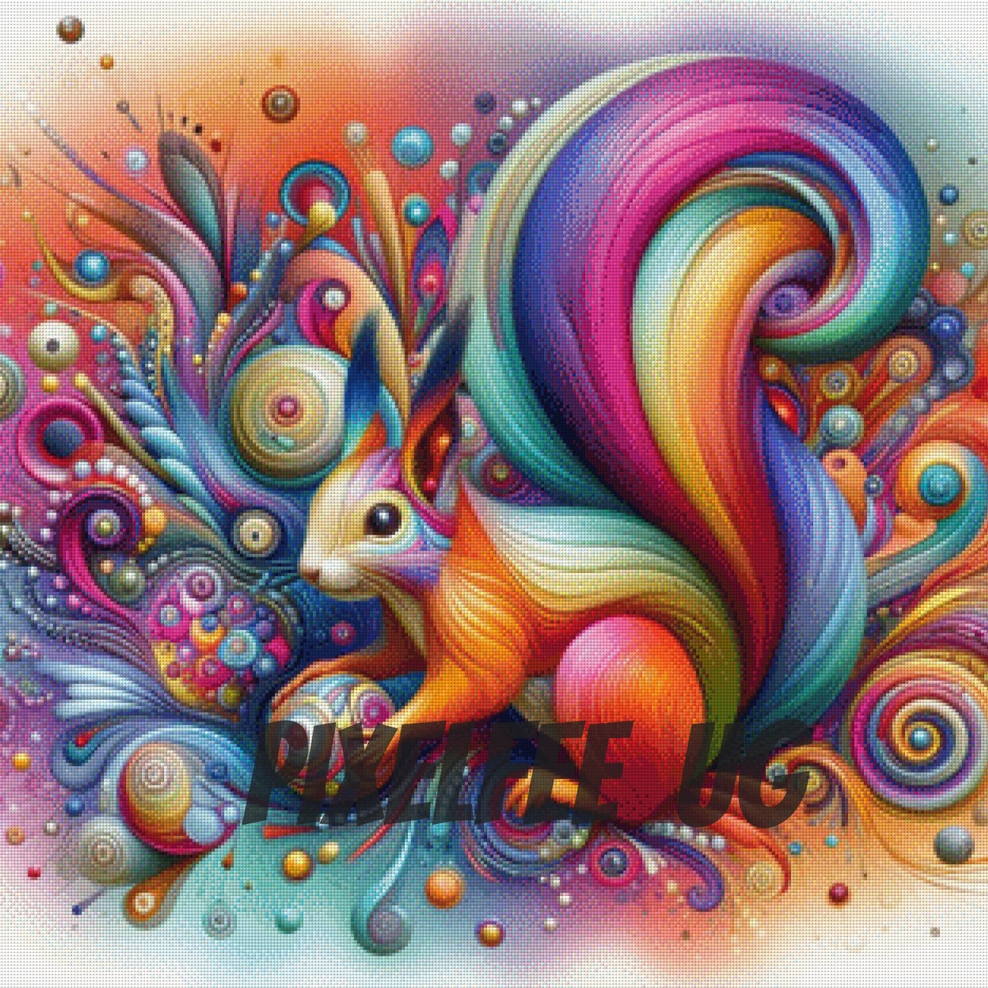Pixelfee Diamond Painting Abstract Squirrel von Pears