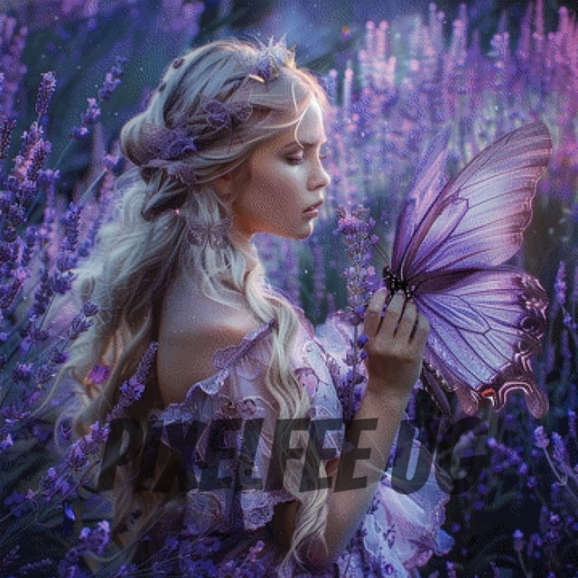 Pixelfee Diamond Painting Lavendel von Sandrietta_ai