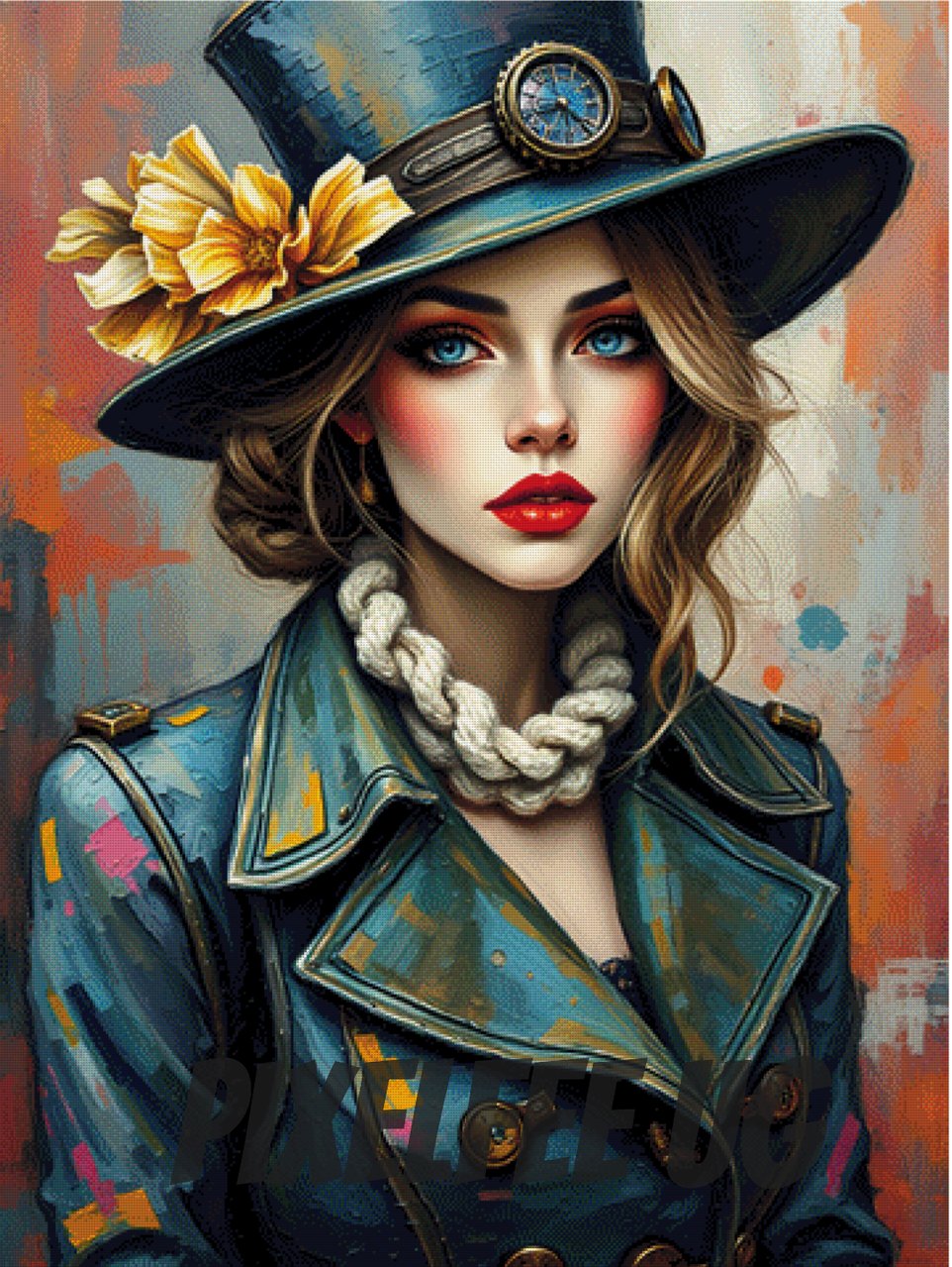 Pixelfee Diamond Painting Lady Steam #1 von Pears
