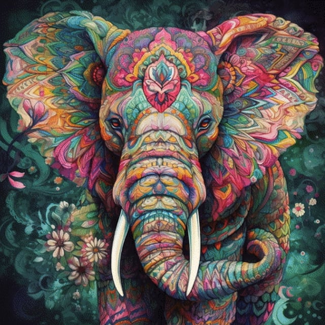Pixelfee Diamond Painting Sandrietta_ai Elephant Sammy