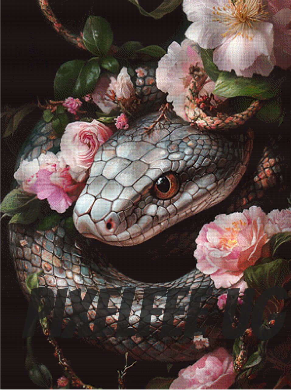 Pixelfee Diamond Painting Snake von Sandrietta_ai
