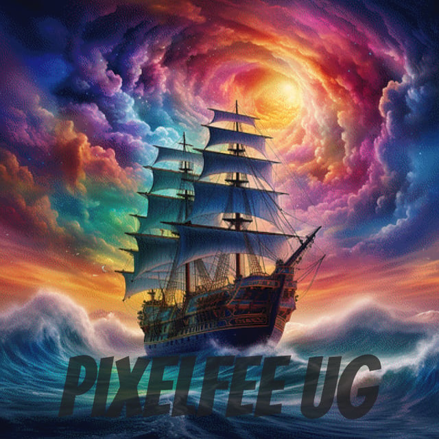 Pixelfee Diamond Painting Rainbowship von Sandrietta_ai