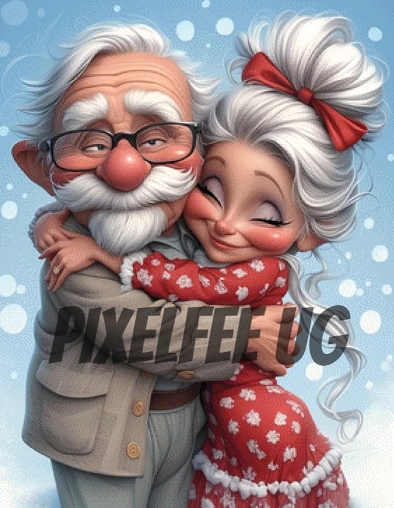 Pixelfee Diamond Painting Hug von Morgana.fantasy.ai