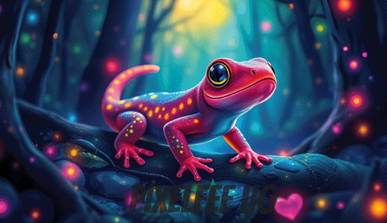 Pixelfee Diamond Painting Red Salamander of Love von Pears