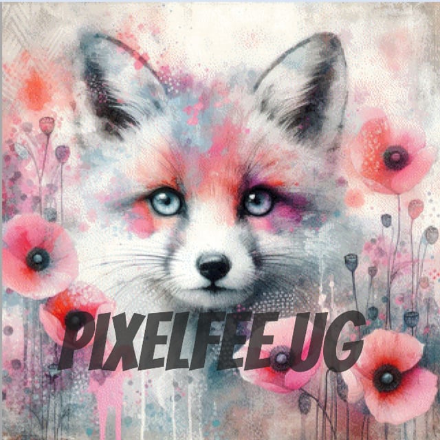 Pixelfee Diamond Painting Mrs.Foxy With Poppies von CaroFelicia