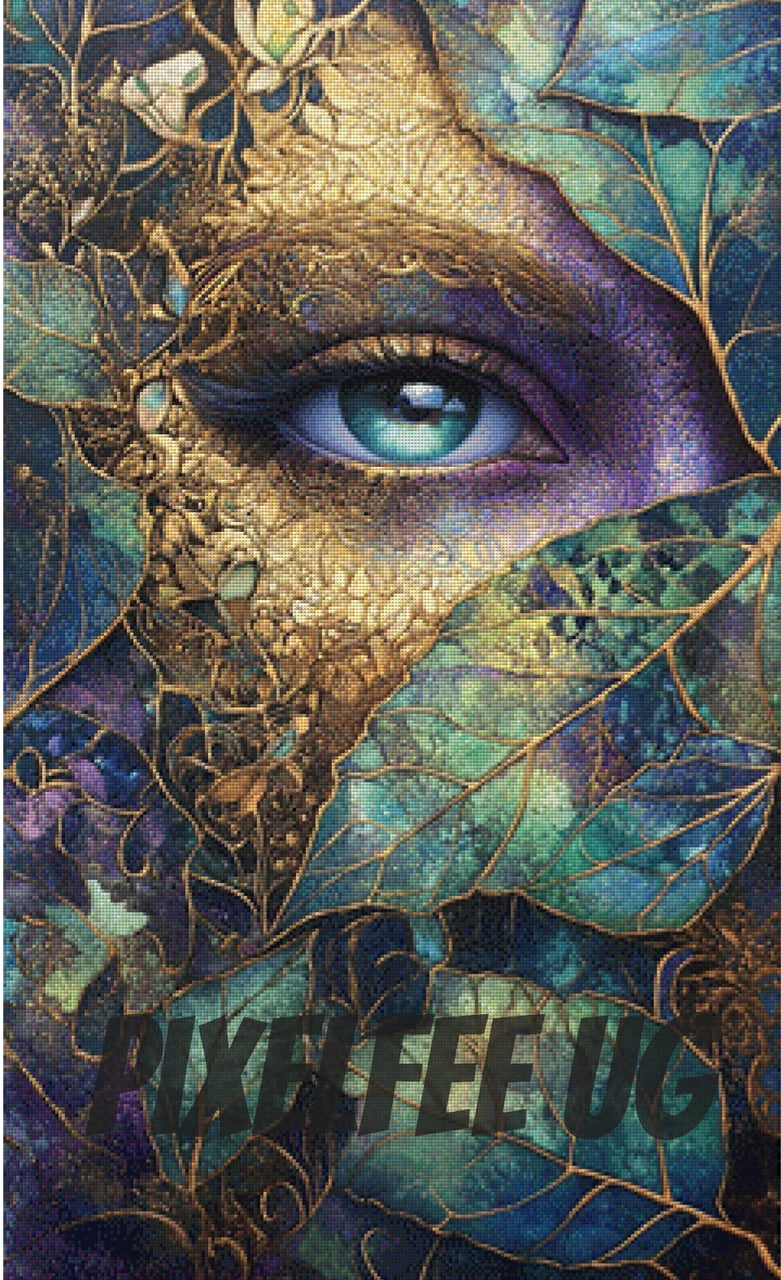 Pixelfee Diamond Painting Leaf Face #1 von Sandrietta_ai