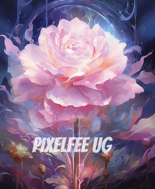 Pixelfee Diamond Painting Pink Roses von Sandrietta_ai