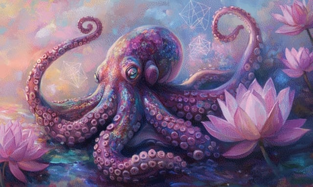 Pixelfee Diamond Painting Oktopus von Sandrietta_ai
