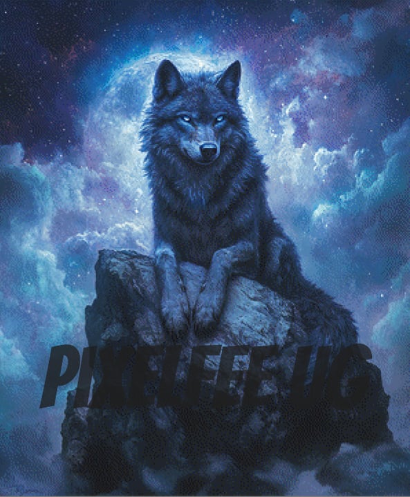 Pixelfee Diamond Painting Wolf #2 von Sandrietta_ai