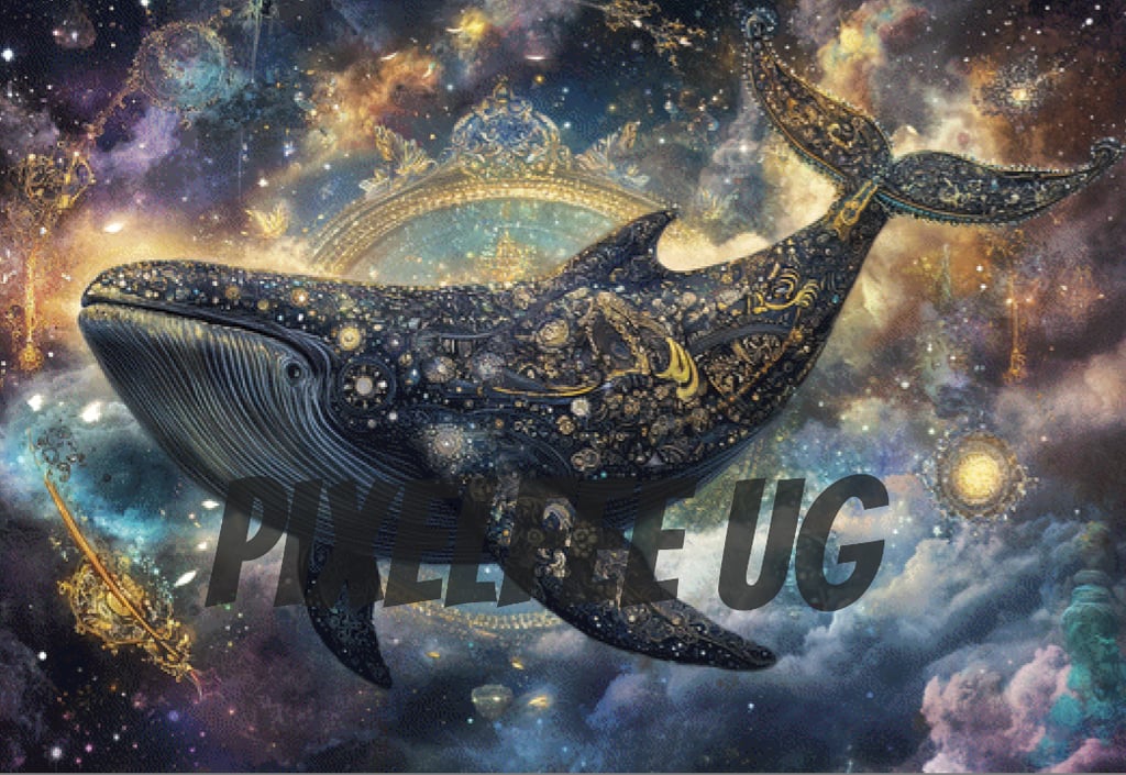 Pixelfee Diamond Painting Der kosmische Gesang des Wals von Sandrietta_ai