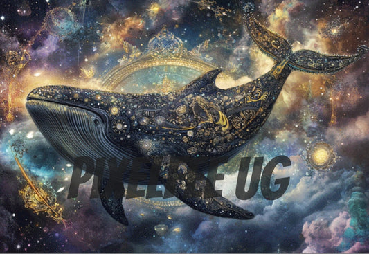 Pixelfee Diamond Painting Der kosmische Gesang des Wals von Sandrietta_ai