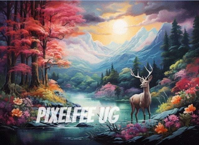Pixelfee Diamond Painting Forrest Life von Sandrietta_ai
