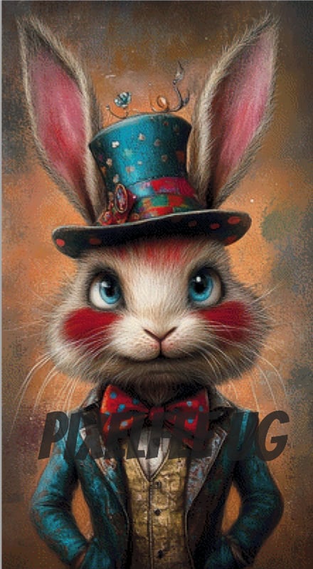Pixelfee Diamond Painting Mr. Rabit von CaroFelicia