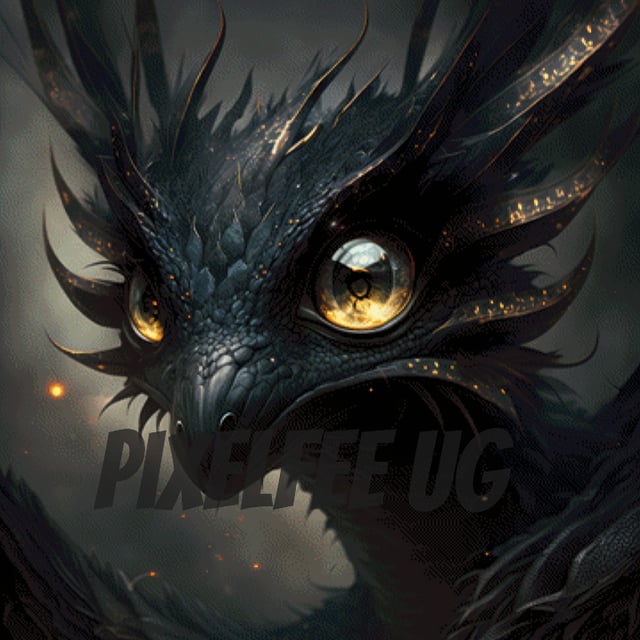 Pixelfee Diamond Painting Black_Dragon von Kreativköter