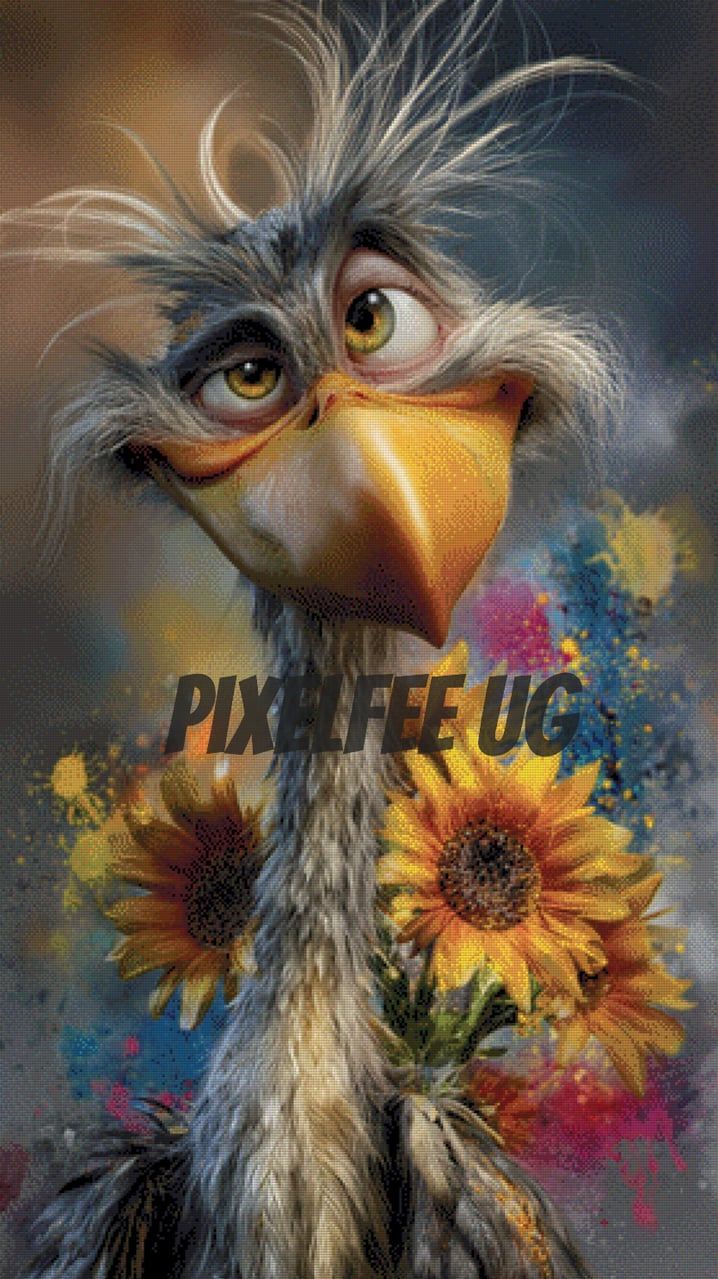 Pixelfee Diamond Painting shoebill in the 60th von Kreativköter