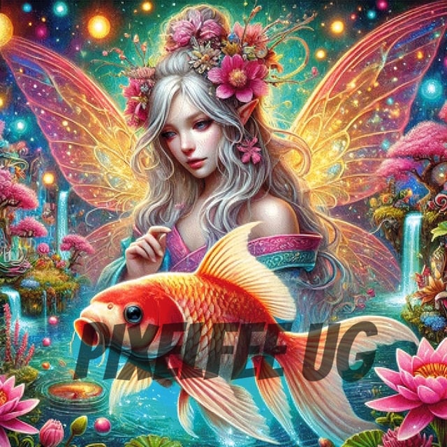 Pixelfee Diamond Painting Golden Koi#1 von Sandrietta_ai
