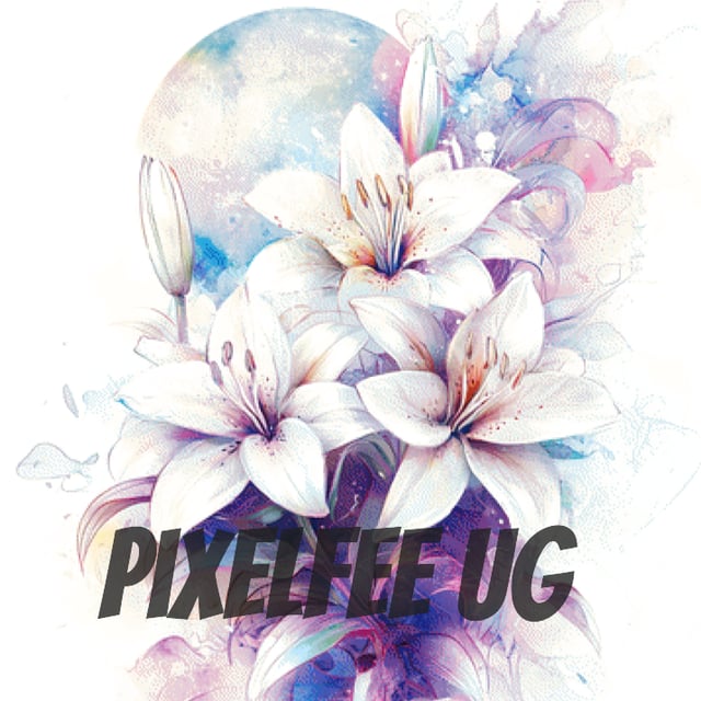 Pixelfee Diamond Painting White Lilly von Sandrietta_ai