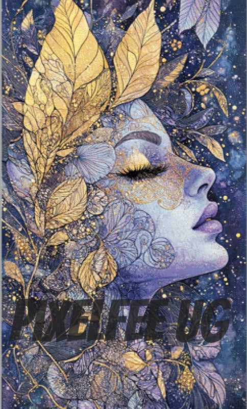 Pixelfee Diamond Painting Leaf Face #8 von Sandrietta_ai