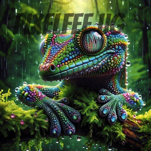 Pixelfee Diamond Painting Lizard von Sandrietta_ai