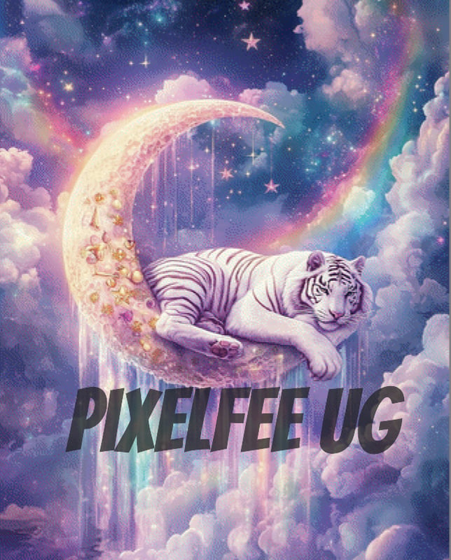 Pixelfee Diamond Painting Der Tiger und das Leuchten der Nacht von Sandrietta_ai