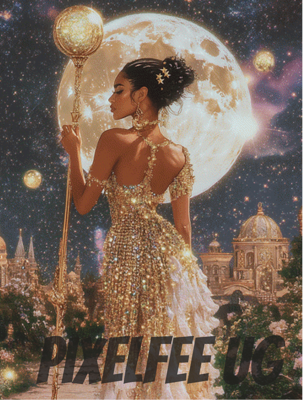 Pixelfee Diamond Painting Arabische Göttin #1 von Sandrietta_ai