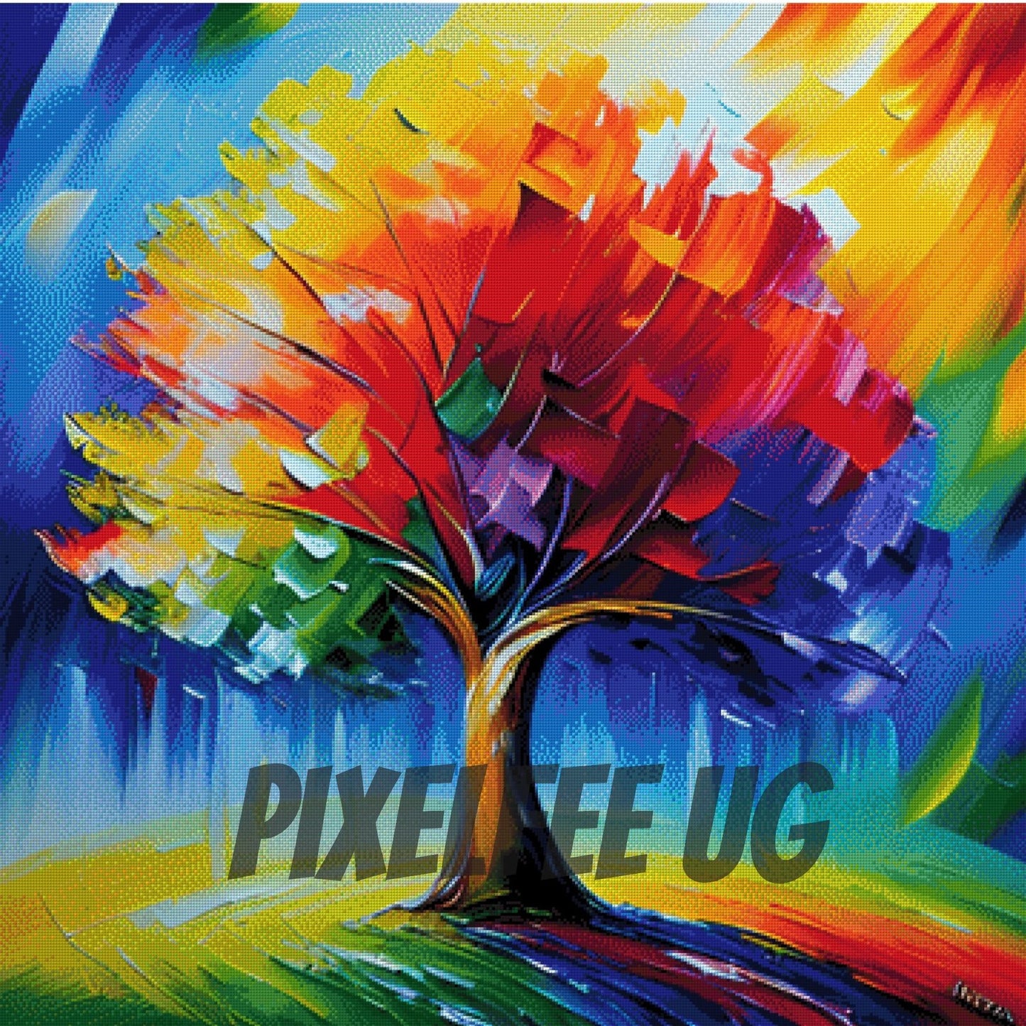 Pixelfee Diamond Painting Abstract Summer von Kreativköter