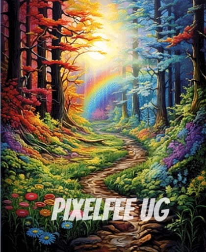 Pixelfee Diamond Painting Rainbow Forrest von Sandrietta_ai