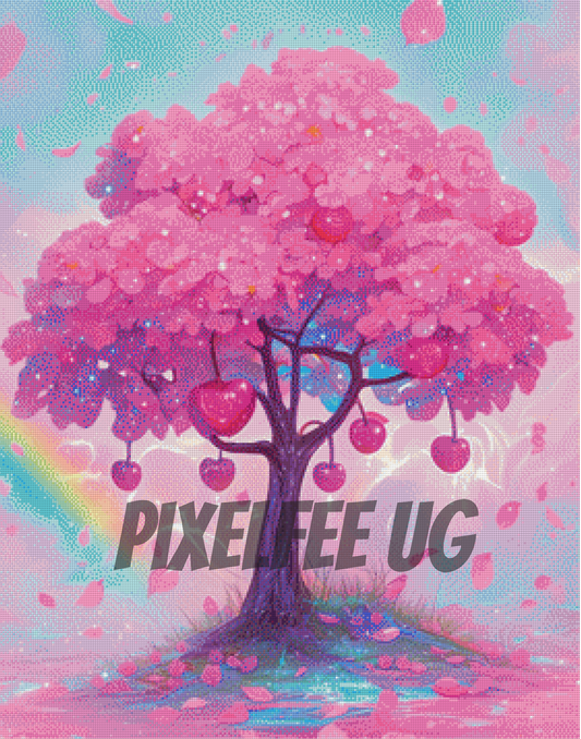 Pixelfee Diamond Painting Cherry Bloom von Bex AI