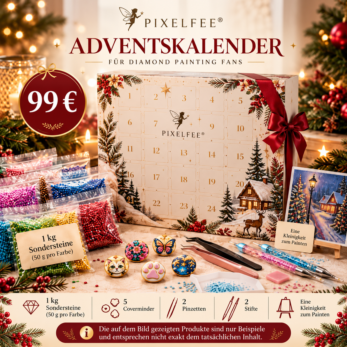 PixelFee Adventskalender für Diamond Painting Fans
