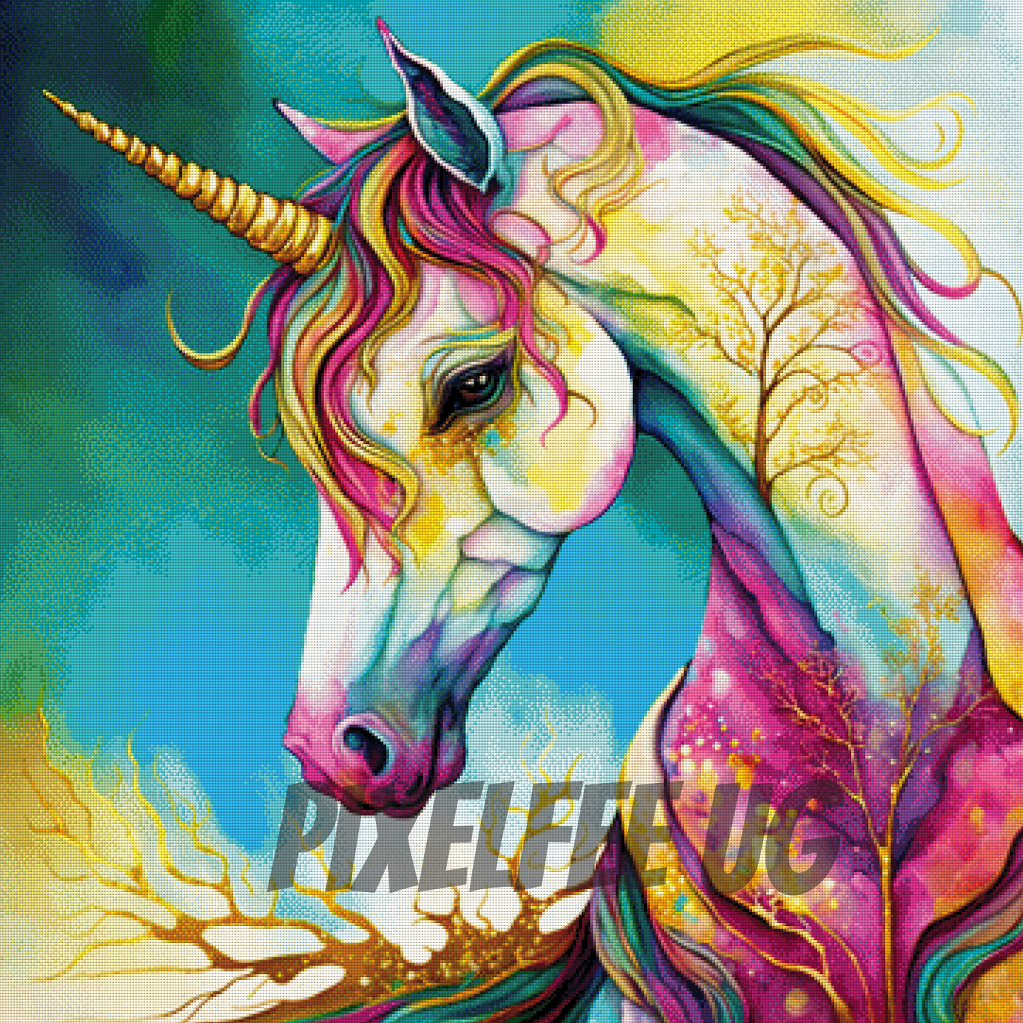 Pixelfee Diamond Painting Most Beautiful Unicorn von Bátor Gábor