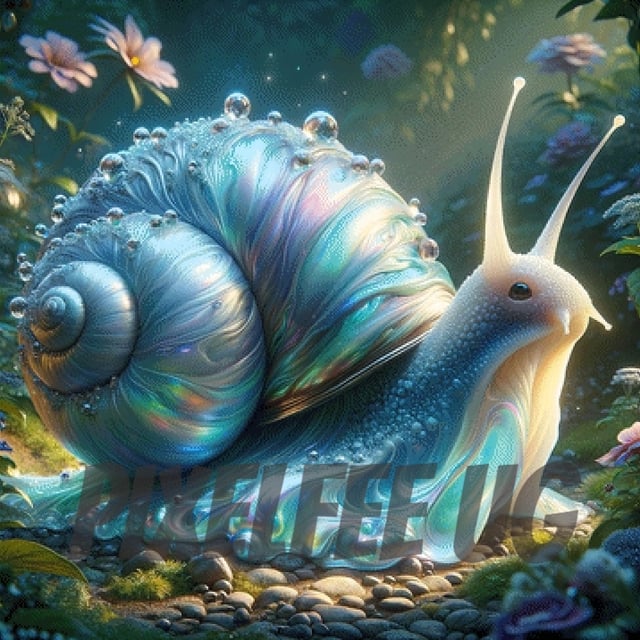Pixelfee Diamond Painting Opal Snail von Sandrietta_ai