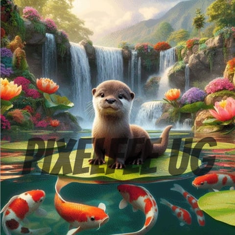 Pixelfee Diamond Painting Otto der Otter von Sandrietta_ai