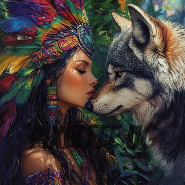 Pixelfee Diamond Painting Indian Duo#3 von Sandrietta_ai
