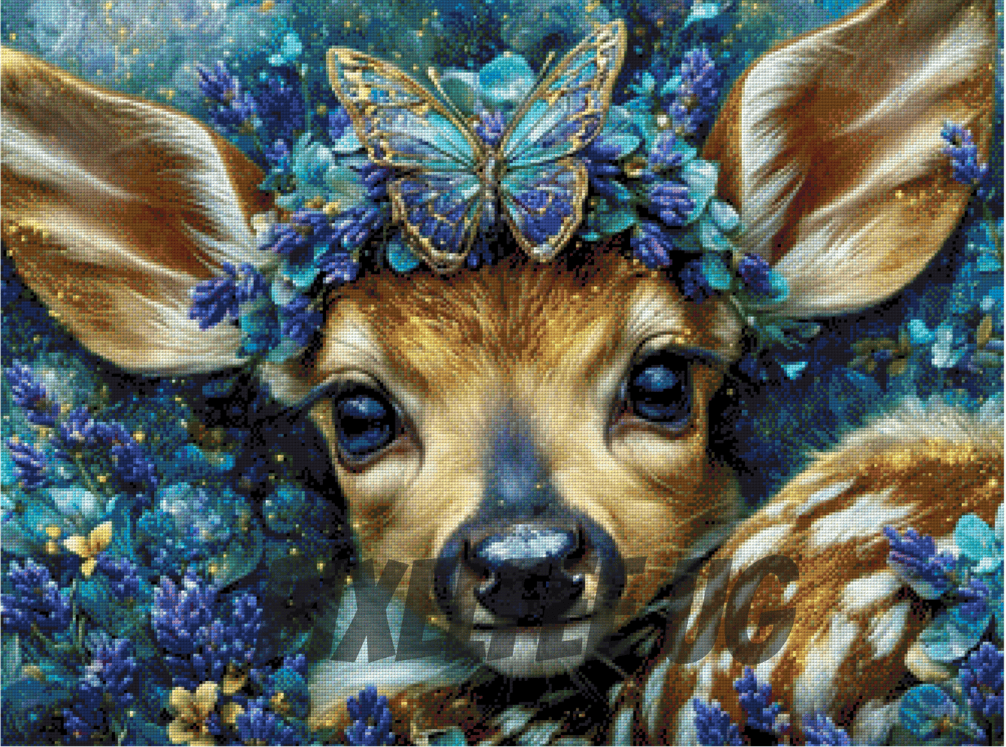 Pixelfee Diamond Painting Golden Grove Guardian von Sandrietta_ai
