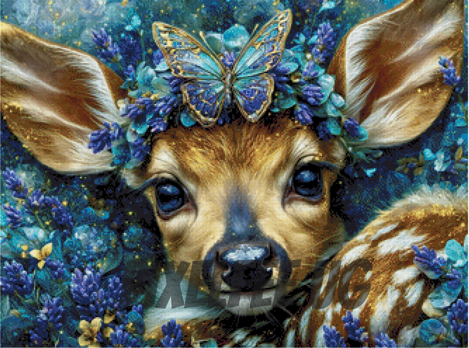 Pixelfee Diamond Painting Golden Grove Guardian von Sandrietta_ai