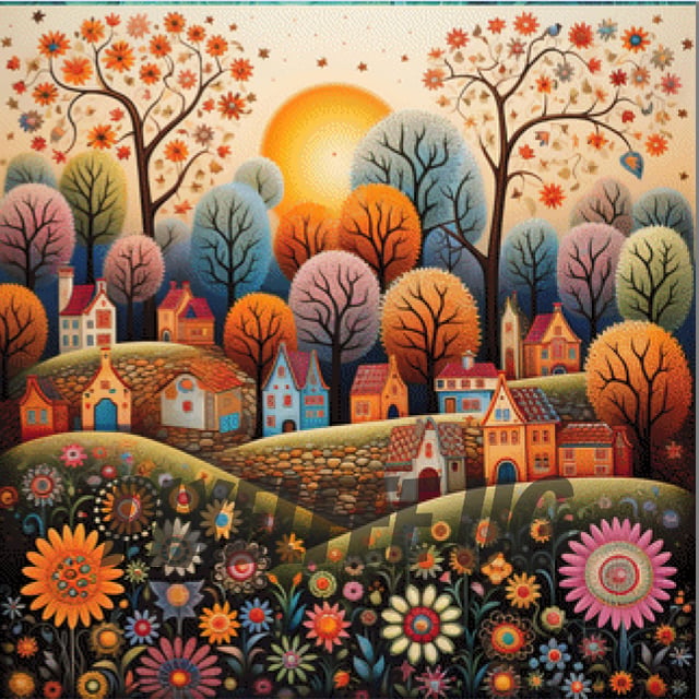 Pixelfee Diamond Painting SunRise von NeikaDesigns