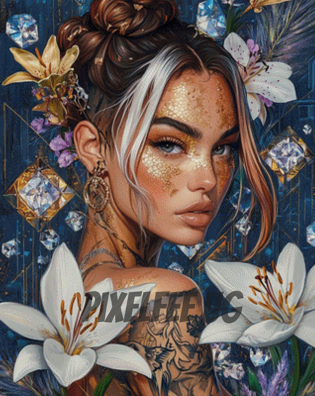Pixelfee Diamond Painting Goldene Wildheit von Sandrietta_ai